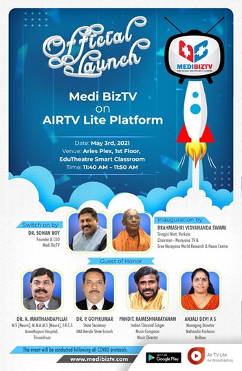 Access to Health Information is now just a Click away  Medibiz TV joins hands with Air TV