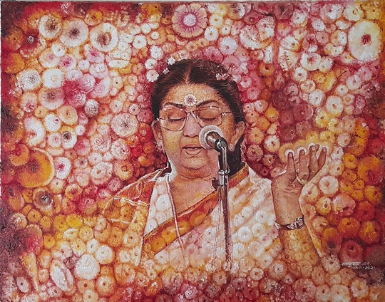 Chitralatika – An exhibition showcasing the journey of Bharat Ratna Lata Mangeshkar ji by Artist Ramkripal Namdeo