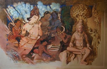 DIVINE EXPRESSION Solo Show Of Paintings By Eminent Artist Parsharam V Sutaar In Jehangir Art Gallery